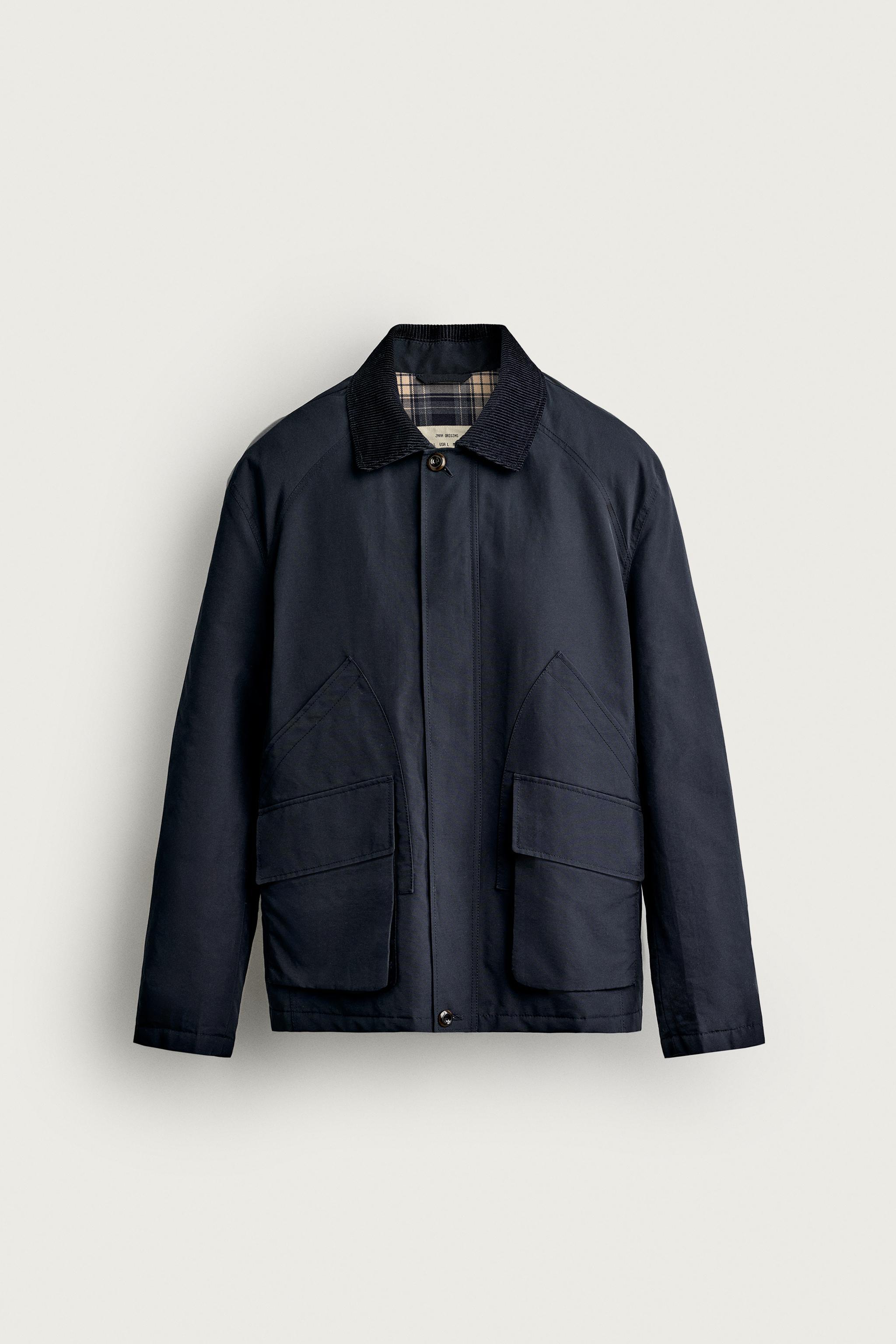 REGULAR-FIT JACKET WITH CONTRAST COLLAR